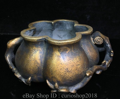 6,8 Zoll alte China Bronze Dynastie Pflaume Blumenmuster Weihrauchbrenner Zenser