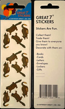 12 packages of Fuzzy Flying Squirrel Stickers, "Great 7" Sticker Design, PFZ1003
