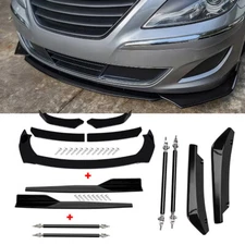 For Genesis Sedan Glossy Black Front Bumper Lip Spoiler Body Kit Side Skirt Rear