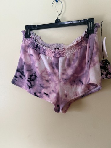 Midnight Bakery Women's Annika Lounge Print Purple Sleep Shorts Size S - Picture 2 of 5