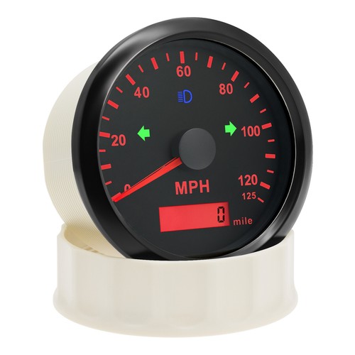 85mm GPS Speedometer Odometer Gauge 125MPH Red&Yellow LED For Boat Car Truck ATV - Picture 10 of 17