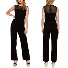 Bardot Brooke Mesh Jumpsuit Women's 10 Cocktail Classic Elegant Evening Glam
