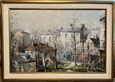 Original Lucien DeLarue Oil On Canvas France Landscape Signed Framed Painting