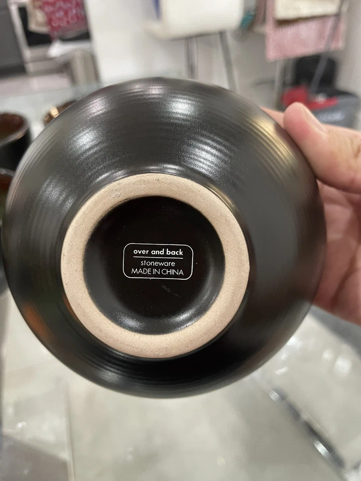 Керамическая чаша из 4 предметов сверху и сзади - Изображение 4 из 4