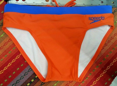 orange speedo swimsuit