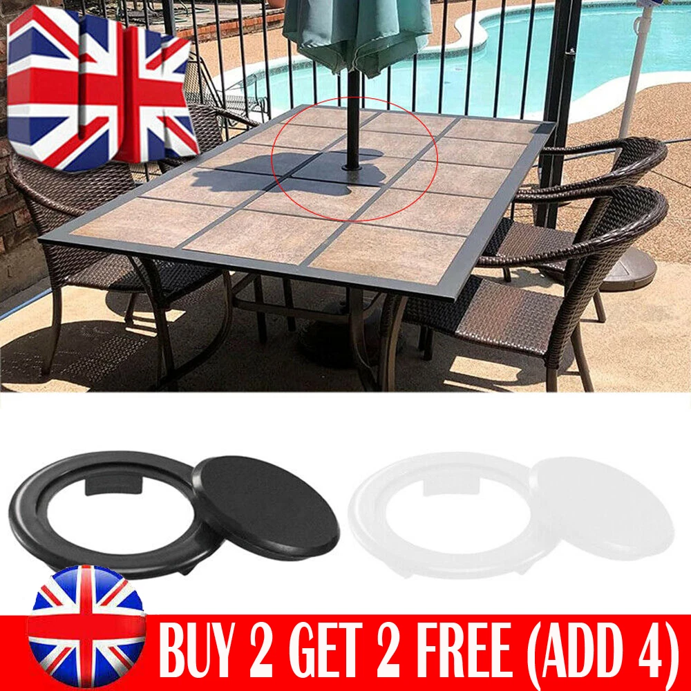 Plastic table deals with umbrella hole