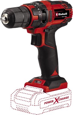 Einhell Akkuschrauber TC-CD 18/35 Li-Solo Power X-Change Li-Ion, 18 V, 550
