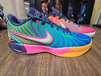 zoom kyrie 5 men's basketball sports shoes yellow & pink