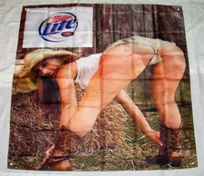 MILLER LITE 3'X5' FLAG BANNER MILLER HIGH LIFE MAN CAVE GARAGE DORM BAR SHOP
