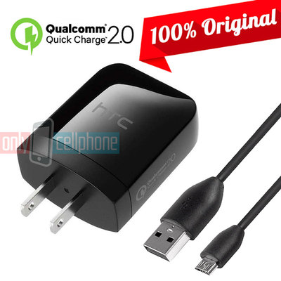 Original HTC Fast Charger 15W Qualcomm 2.0 for HTC M8 M9 Verizon Sprint T-Mobile