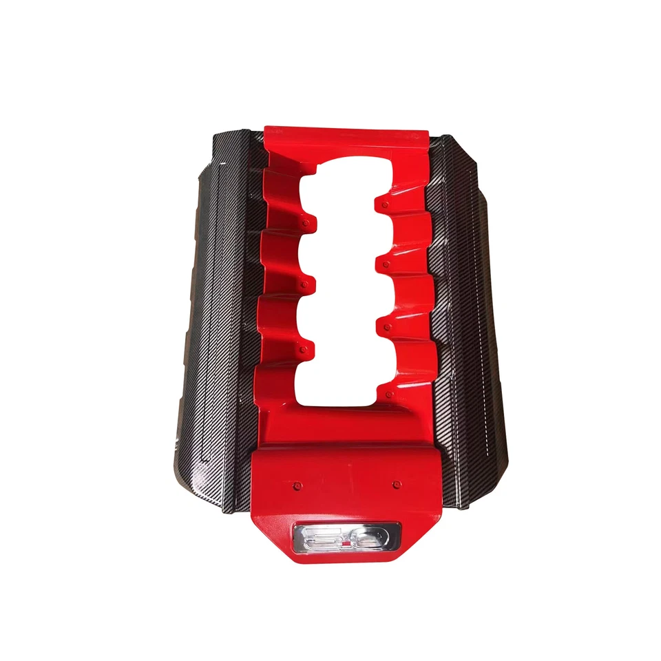 Red Engine Cover Plastic Replacement For 2015 2016 2017 Ford Mustang GT 5.0 Foto 2 de 2