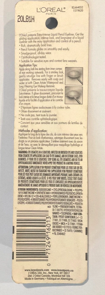 BUY1, GET1 AT 20% OFF (add 2) L'Oreal Extra Intense Liquid Pencil Eyeliner, Gray - Image 2 of 2