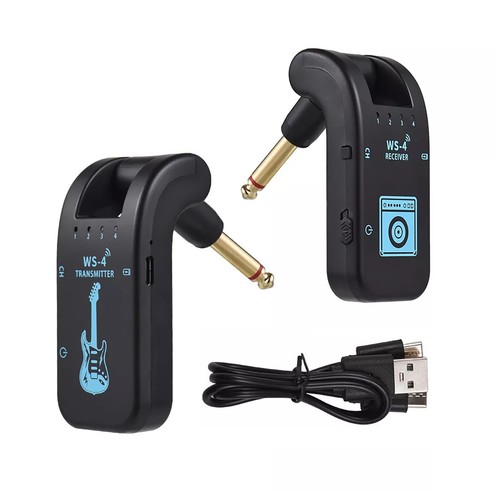 Rechargeable 2.4G Wireless Guitar System Transmitter Receiver 8 Channels