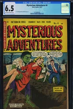 MYSTERIOUS ADVENTURES #4 - CGC-6.5, OW-W - Pre-code horror - Golden Age