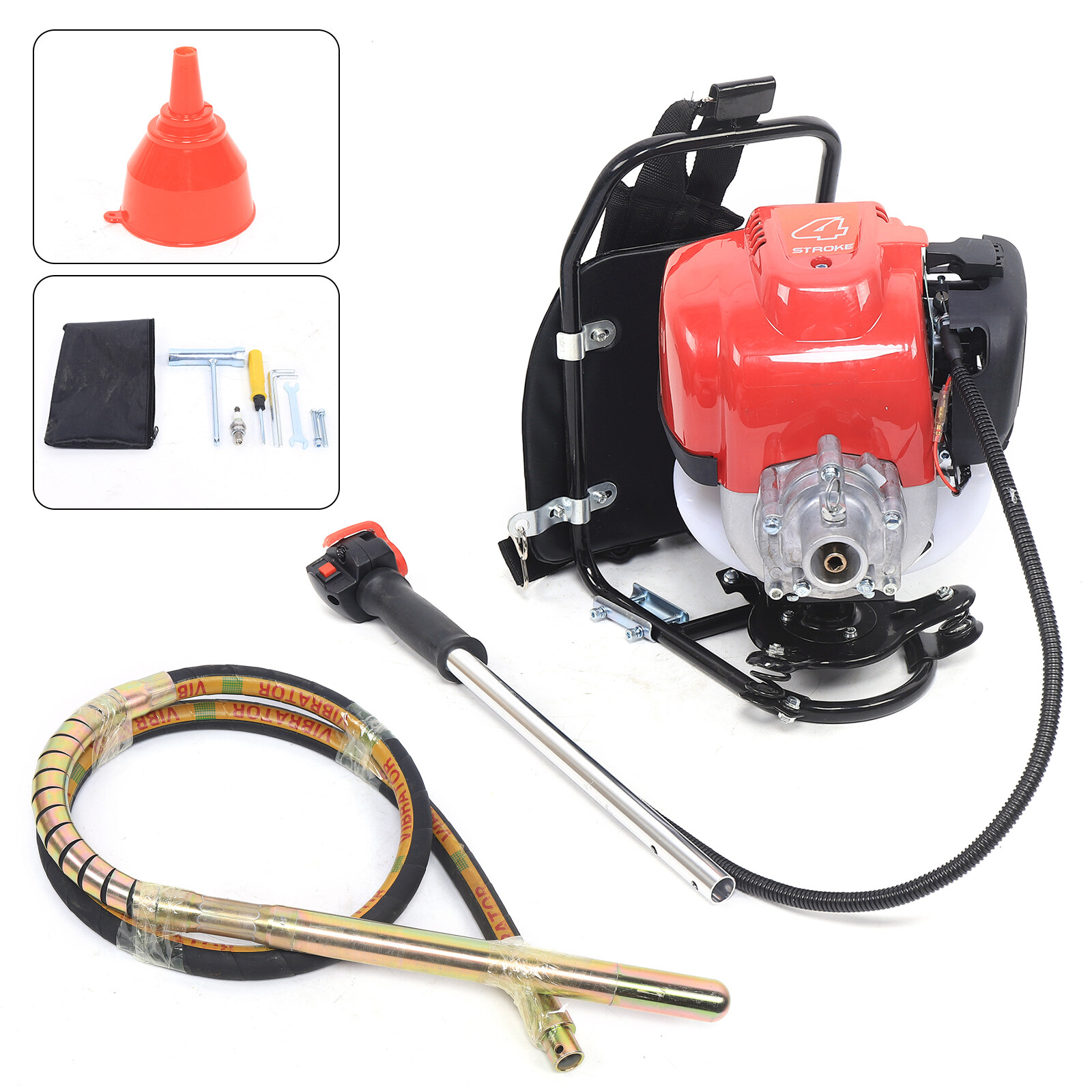 1.4HP Concrete Vibrator Backpack 38.7CC 4-Stroke Gasoline Engine Single Cylinder