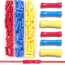 120pcs Copper tube terminals Tubular Insulated Electrical wire connectors