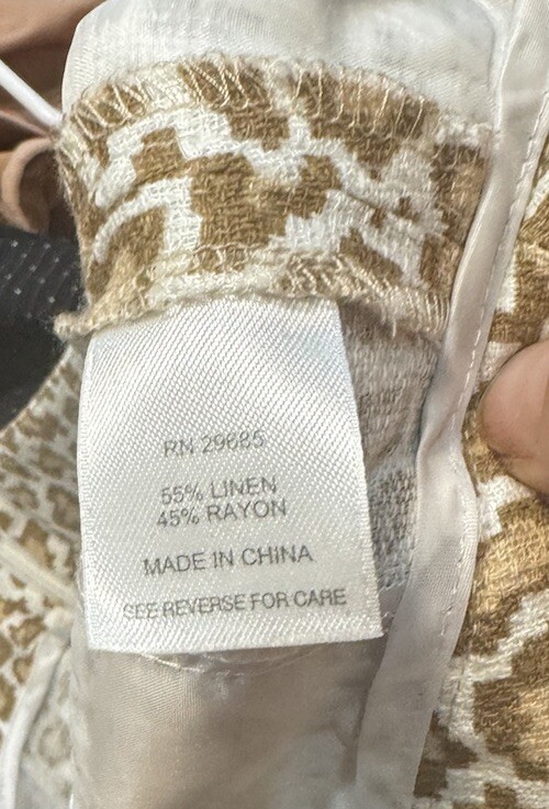 NEW Pendleton Linen Blend Leopard Print Cropped T… - image 4