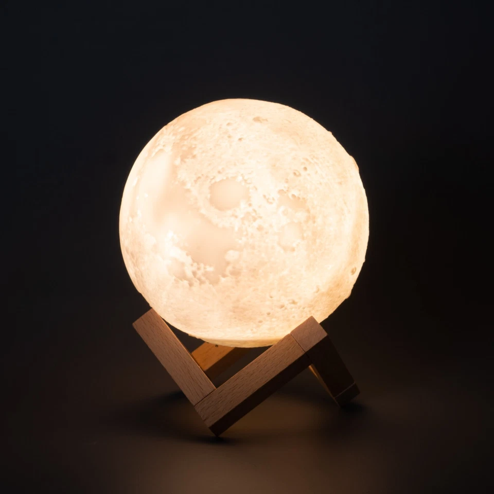 LED 3D Moon Lamp Humidifier – Moon Shaped Night Light Aroma Air Mist Diffuser - Image 2 of 4