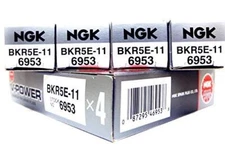GENUINE OEM NGK PART # BKR5E-11; SPARK PLUG 4 PACK