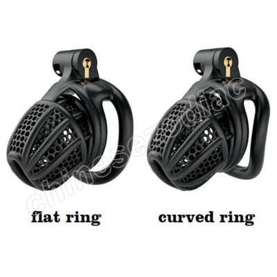 Male Chastity Device Resin Mamba Cage for Men Bird Lock Belt 4 Rings New