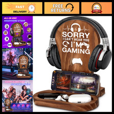 Gamer Gifts for Men  Boys - Wooden Headphone Stand, Gaming Decor, Birthday  Fa
