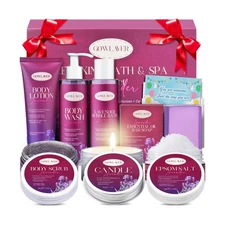 Spa Gifts for Women,Relaxing Bath Set & Stress Relief Body Wash Self Care Pac...