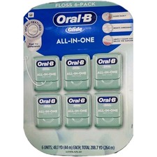 Oral B Glide All In One Mint Flavor Dental Floss 44 m 48.1 yard 6 pack