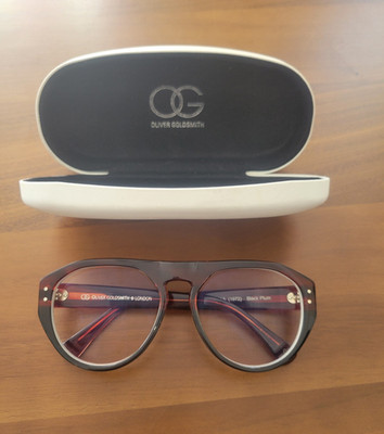Oliver Goldsmith GPOAS (1972) Eyeglasses Black Plum, Excellent Condition