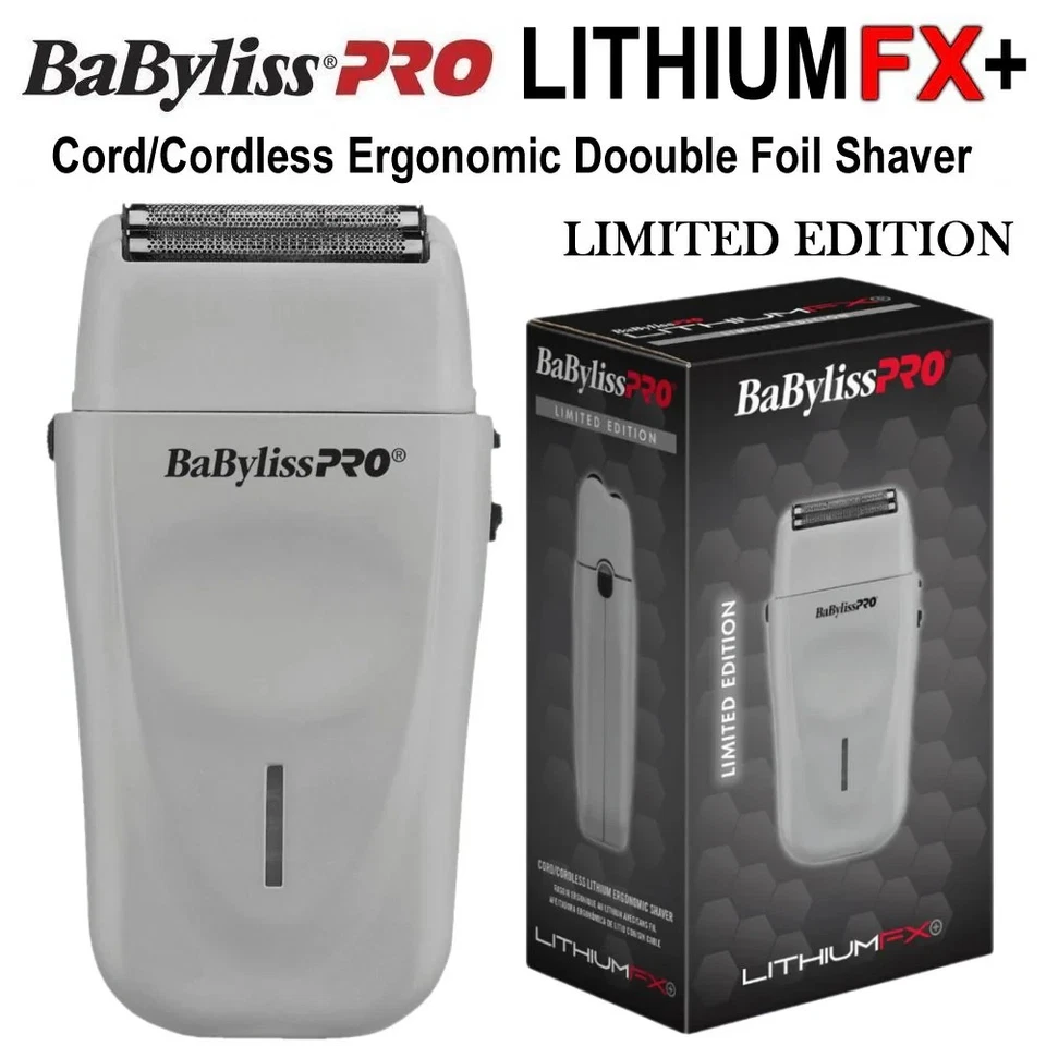 BaBylissPRO LithiumFX+ Máquina de barbear profissional sem fio cinza Double Foil | FXFS573GY - Imagem 4 de 4