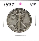 1937 50C Walking Liberty Half Dollar***VF***