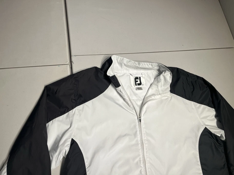 Footjoy Jacket Women’s XL Black White Rain Wind Shirt Golf Coat Polyester - Image 2 of 4