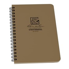 Weatherproof Side Spiral Notebook, 4.625" x 7" Cover 1 Pack Tan Universal