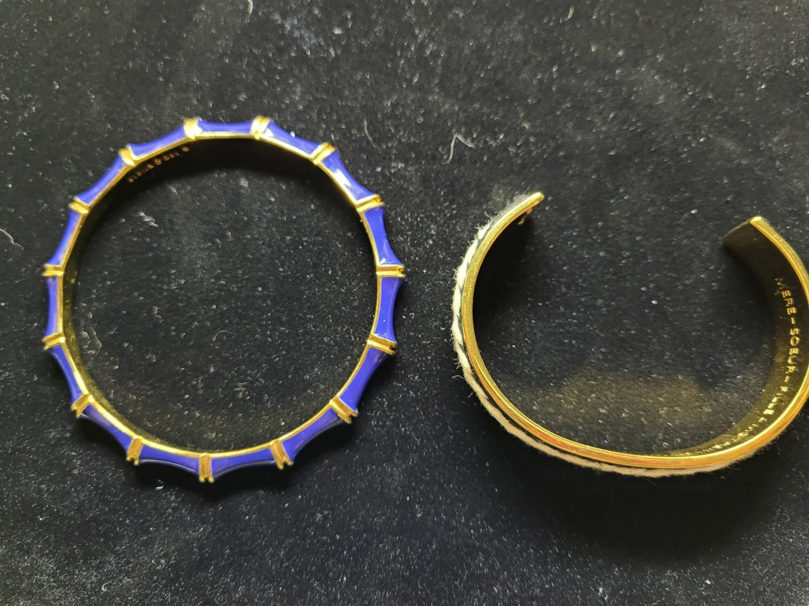 2 Signed Stella & Dot Bangle Bracelets - image 1