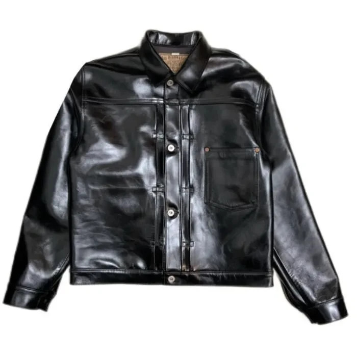 BUZZ RICKSON'S WILLIAM GIBSON COLLECTION BLACK LEATHER BLOUSE