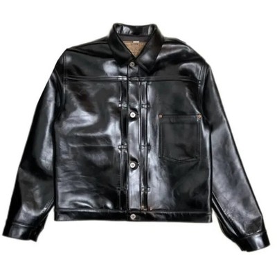 BUZZ RICKSON'S WILLIAM GIBSON COLLECTION BLACK LEATHER BLOUSE