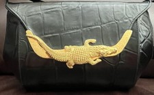 Rare Vintage Alligator Crocodile Crossbody Purse Magnetic Closure Made in USA