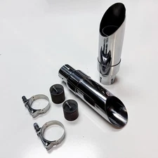 Shorty GP Exhaust Stainless Tips FOR Harley Davidson Dyna 1995-2017 W/ Baffle