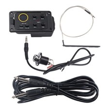 4 Band Acoustic Guitar Preamp EQ Equalizer Tuner w/ Pickup