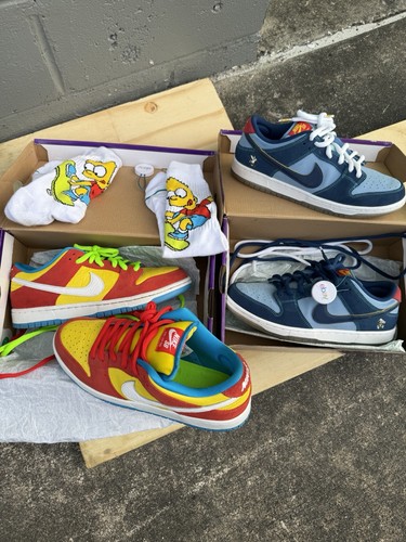 Size 9 - Nike SB Dunk Low Why So Sad & BART Simpson dunks lot bundle