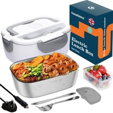 TRAVELISIMO Electric Lunch Box Food Heater 80W Heated Lunch Box 1.5L Food Warmer