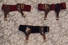 Vintage Mens Sock Garters Paris Free Swing Suspender Box Made in USA