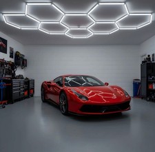Luci LED Esagonali Soffitto Garage Lampada Esagono Nido D'ape Negozio 168W 6500k - Miniatura 4