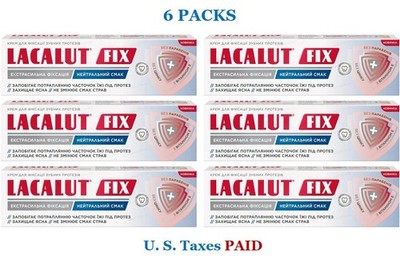 6 LACALUT FIX Denture Fixing Cream 40 ml 1.35 fl oz Extra-strong hold Germany