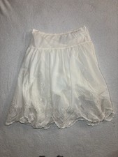 Ralph Lauren Cream Eyelet Embroidered Midi Skirt Cottagecore Style Sz 14