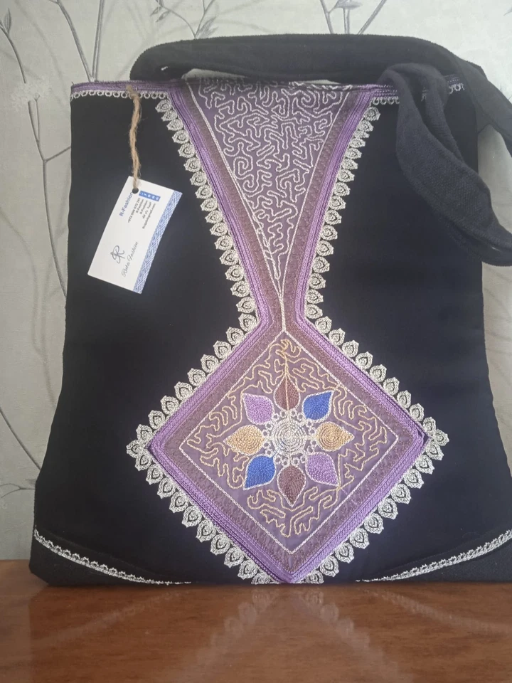 Bolso de Mano Bordado Único - Auténtico Tatreez con Regalo Sorpresa GRATIS Foto 4 de 4