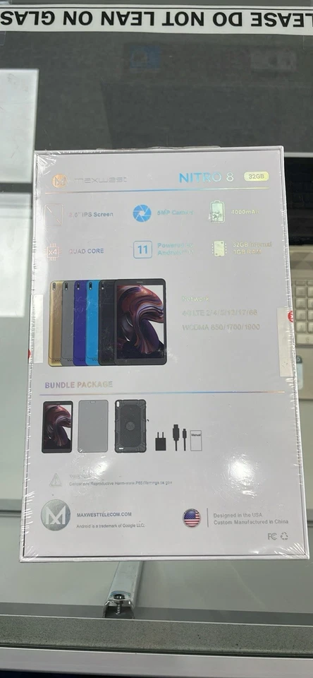 Maxwest Nitro 8 32GB WIFI 4G LTE 8'' Tablet Android unlocked Brand New! - Image 2 of 2