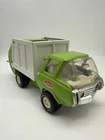 1970s Vintage Green & White Tonka Pressed Steel Litter Bug Garbage Truck