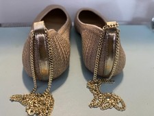 Zara Braided Flat Shoes Gold Size EU: 39 / 8.5 US.