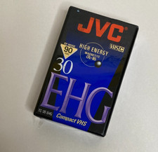 JVC EHG Compact VHS-C Blank Tape   High Grade VHSC Video Cassette   Sealed