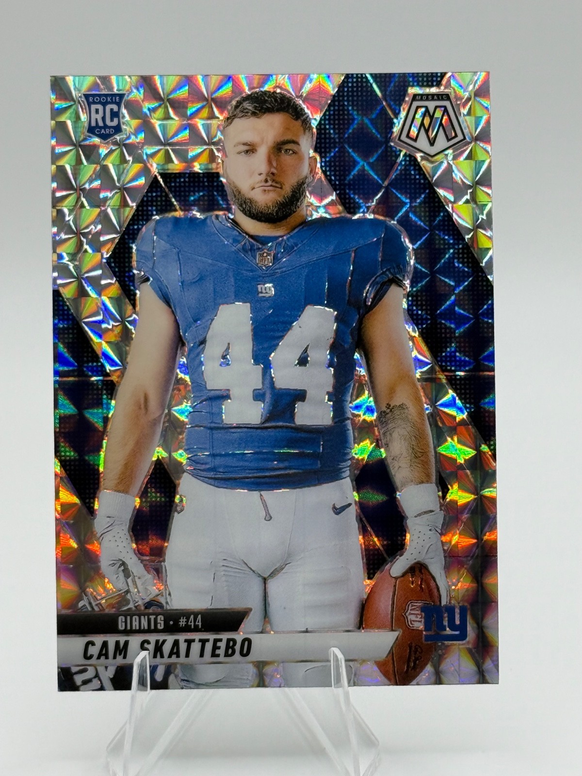 Cam Skattebo 2025 Panini Mosaic Silver Mosaic Prizm Rookie Variation #271 Giants